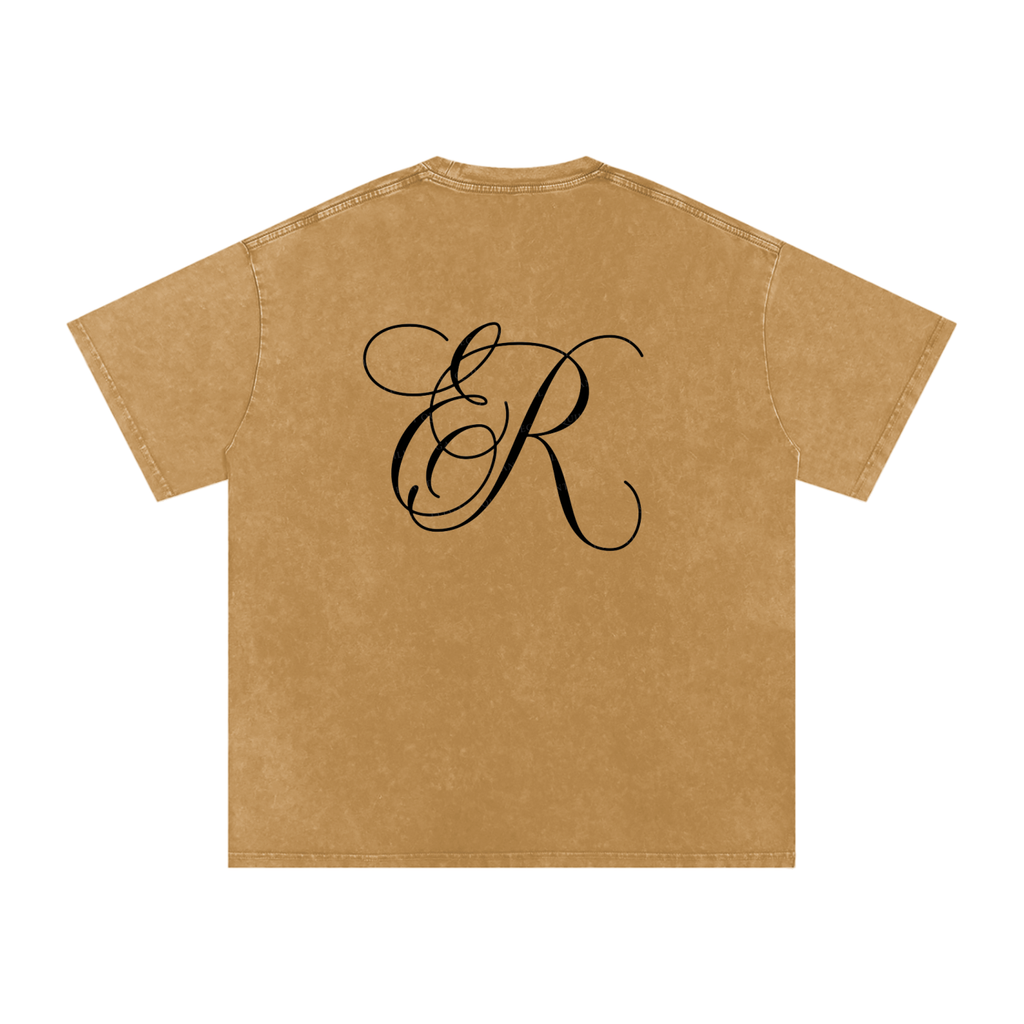 Snow Washed Oversized Cotton T-Shirt