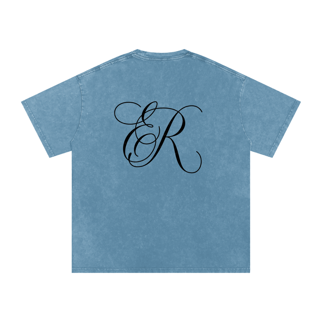 Snow Washed Oversized Cotton T-Shirt