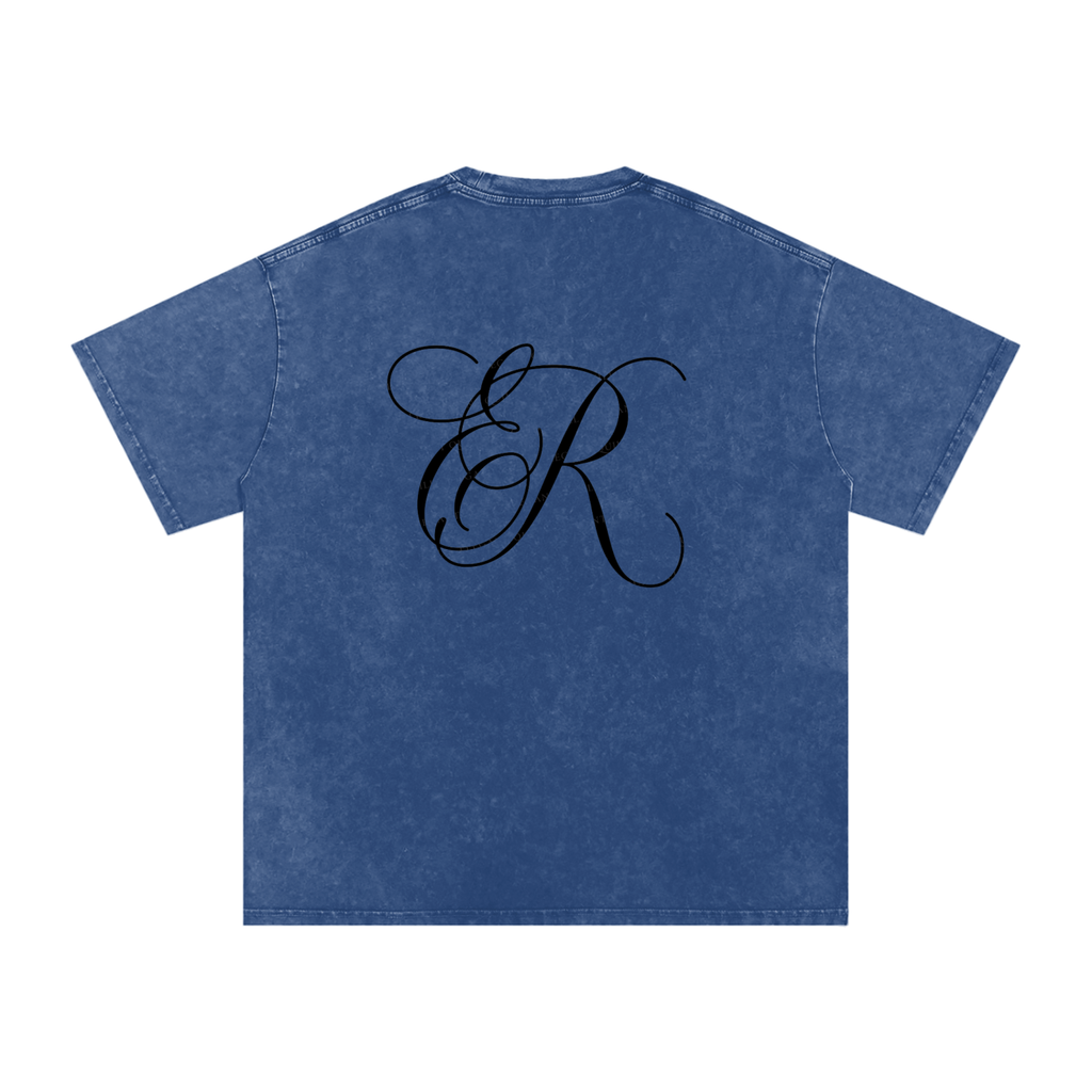 Snow Washed Oversized Cotton T-Shirt