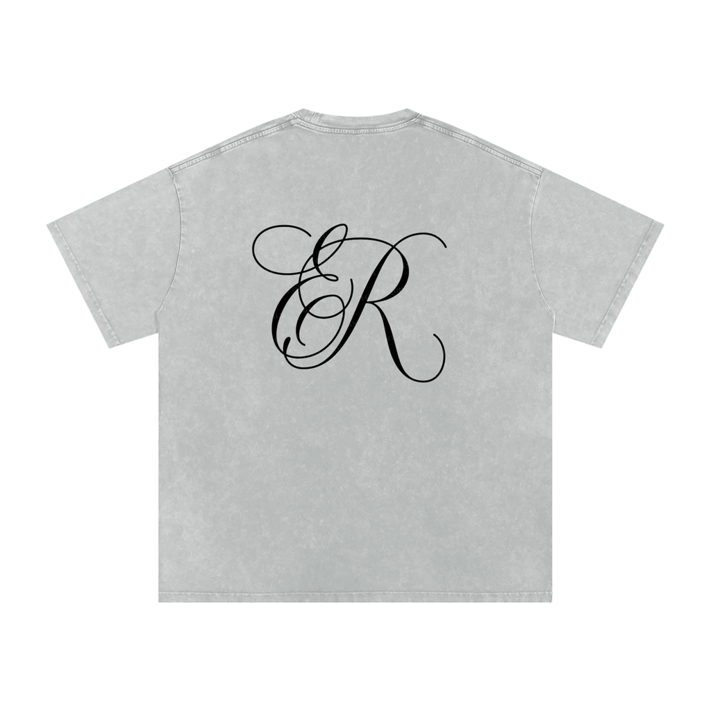 Snow Washed Oversized Cotton T-Shirt