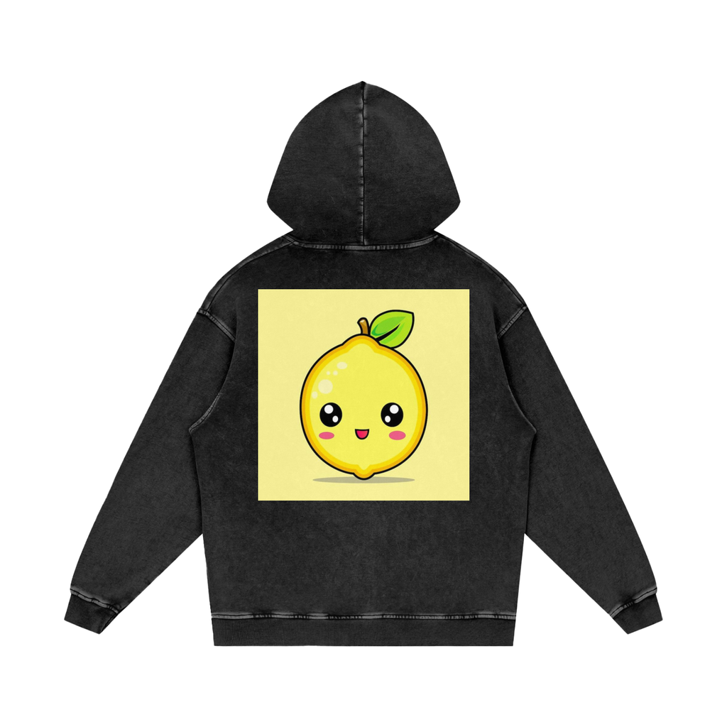 Snow Washed Loose Cotton Hoodie