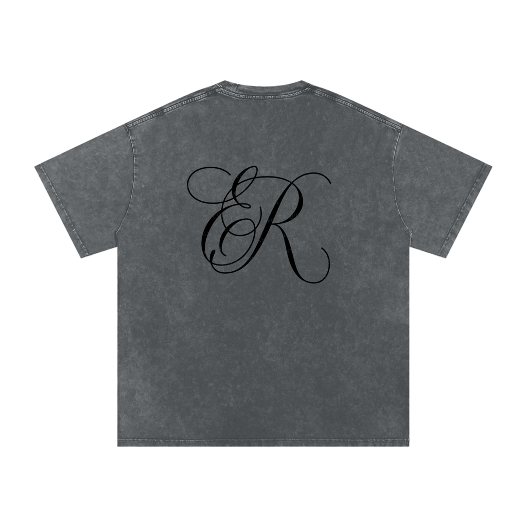 Snow Washed Oversized Cotton T-Shirt