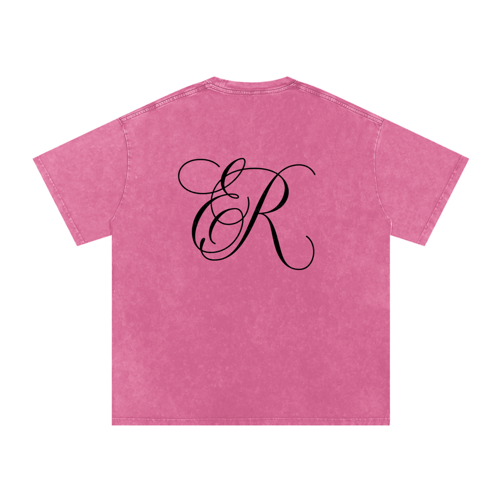 Snow Washed Oversized Cotton T-Shirt