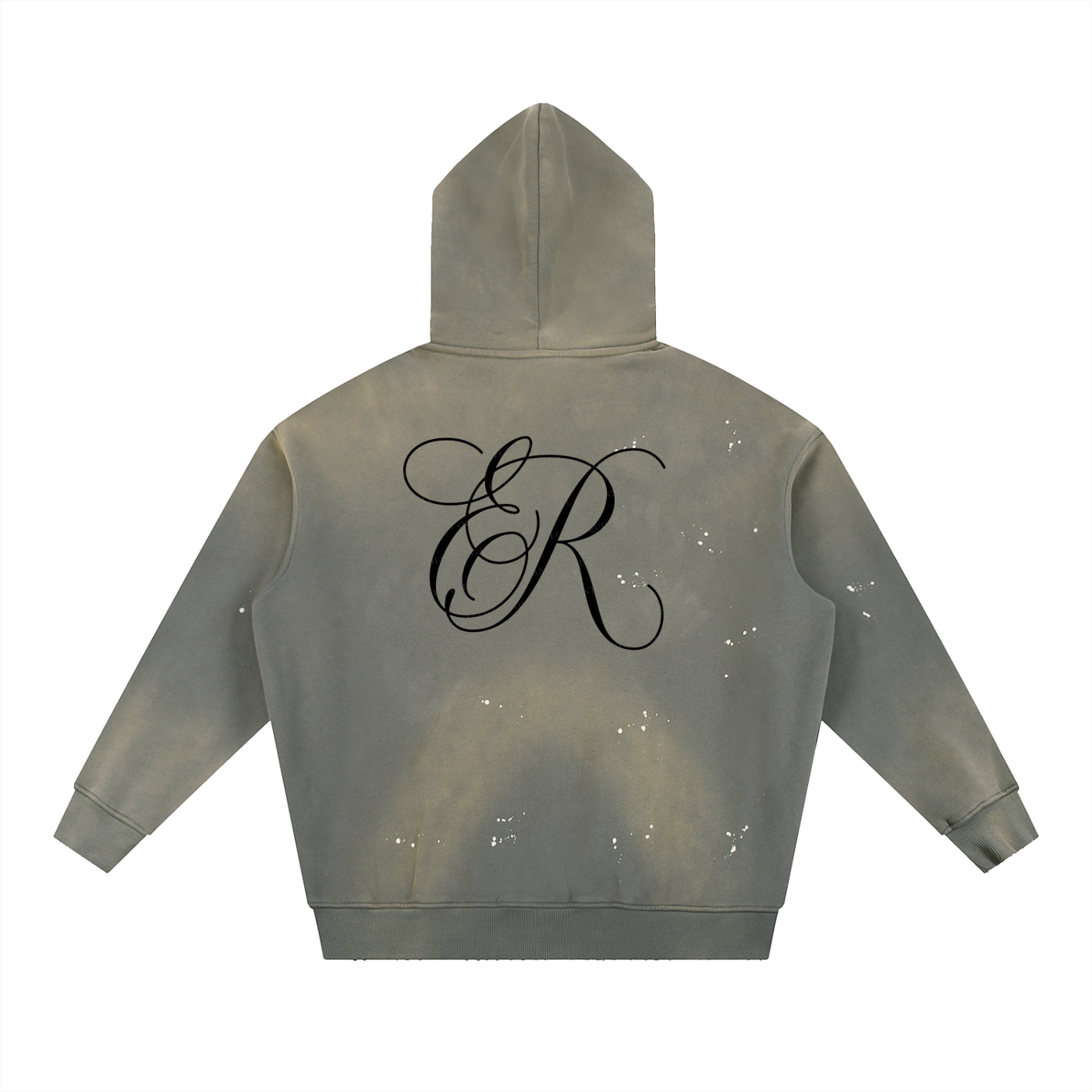 Vintage Washed Frayed Fleece Hoodie