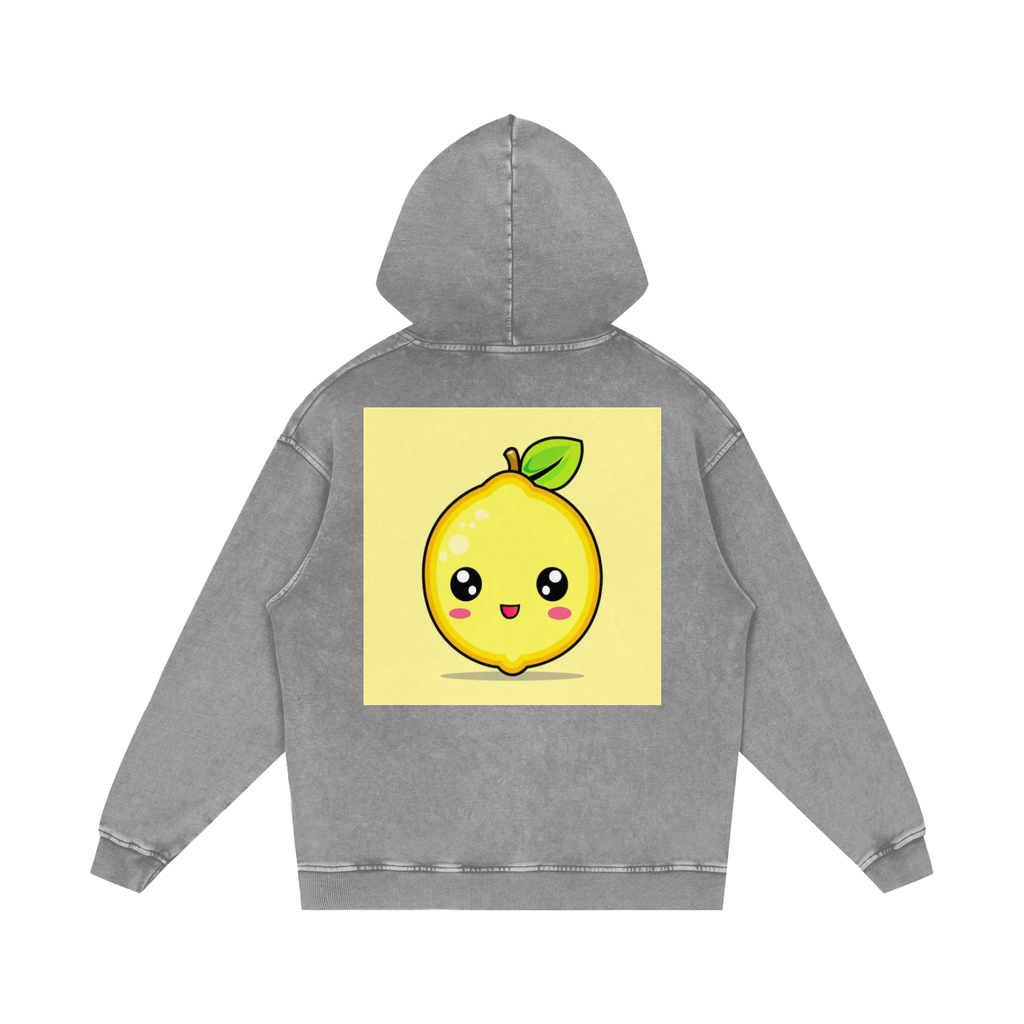 Snow Washed Loose Cotton Hoodie