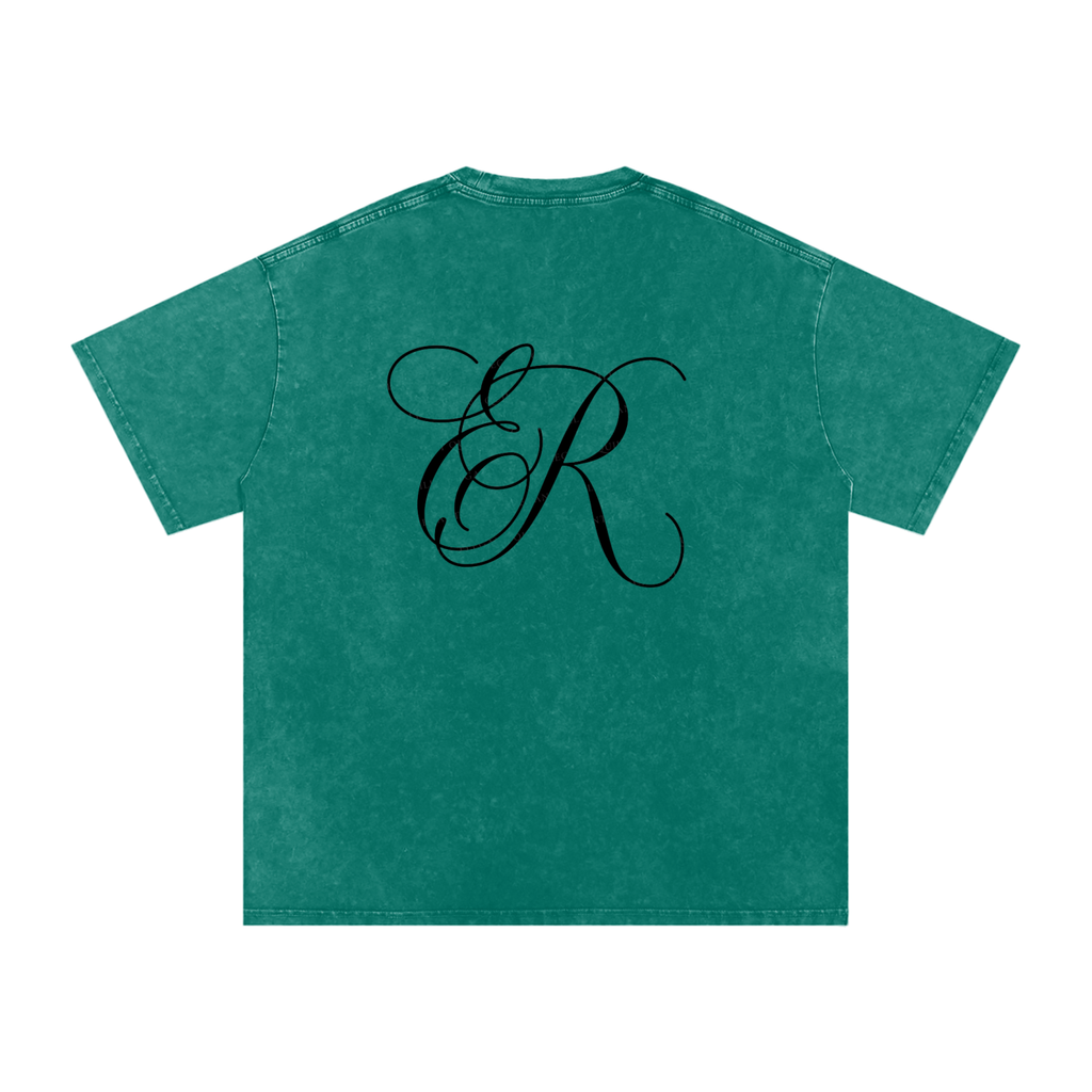 Snow Washed Oversized Cotton T-Shirt