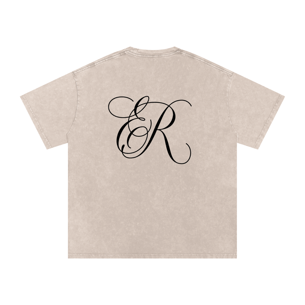Snow Washed Oversized Cotton T-Shirt