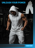 Mens sleeveless hoodie set