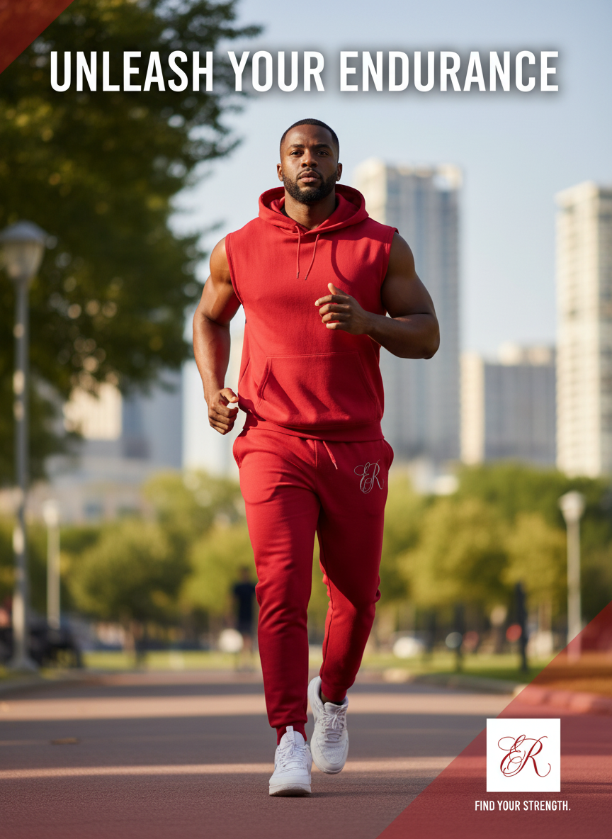 Mens sleeveless hoodie set